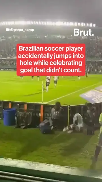 Coritiba center Jacy sustained minor injuries after he accidentally jumped into 