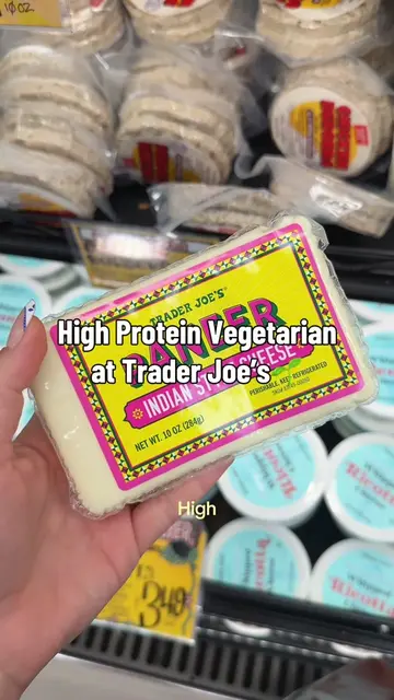 Add these high protein vegetarian items to your next Trader Joe’s run! #traderjo