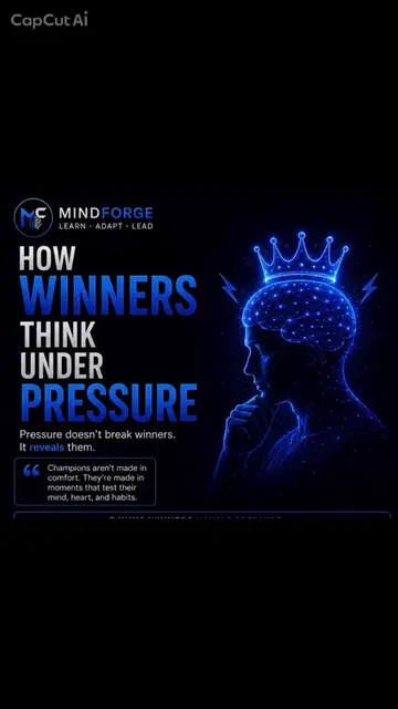 How Winners Think Under Pressure 🧠⚡ Pressure doesn’t create your mindset. It re