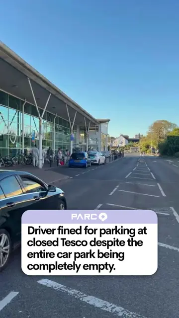 Imagine getting a parking fine for using a completely empty Tesco car park 😳 A 