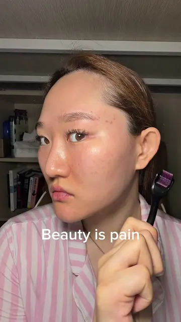 Try using the @APLIN Store US pink Tea Tree Serum with an MTS roller🩷 #kbeauty 