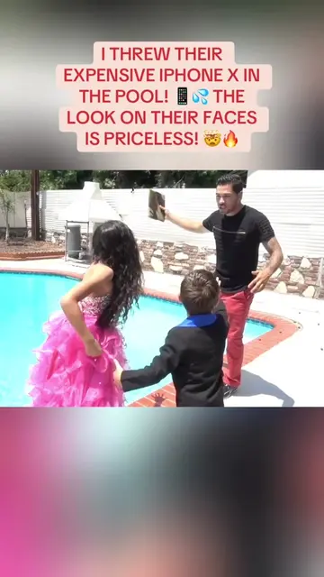 I THREW THEIR EXPENSIVE IPHONE X IN THE POOL! 📱💦 THE LOOK ON THEIR FACES IS PR