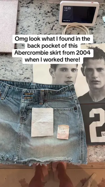 Omg I found two relics in the back pocket of this Abercrombie skirt from 2004! F