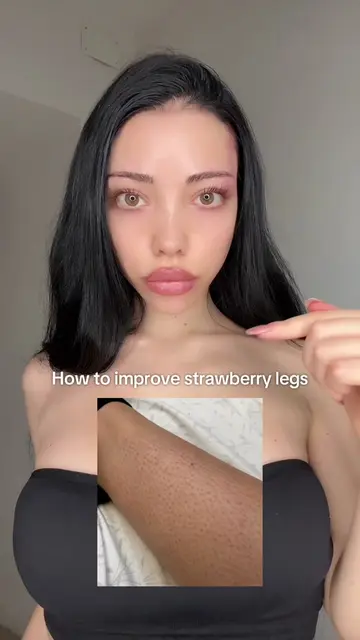 How to improve the look of strawberry legs 🍓 #skincare #skincaretips #beauty #b
