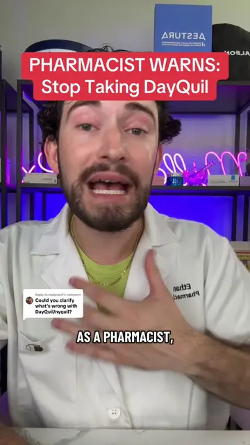 Replying to @madysenf Why I don’t recommend DayQuil as a pharmacist 👀💊 You may
