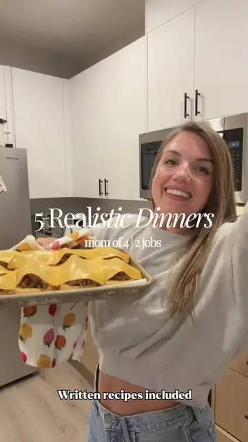 5 realistic dinners to try this week (with recipes!) #momof4 #easydinnerideas #w