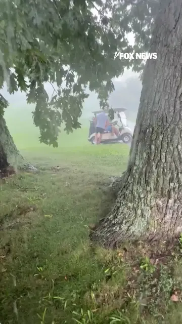 "Extremely terrifying and painful." A Cincinnati golfer captures the moment ligh