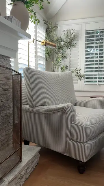 The striped chair of my dreams, and officially the piece that made this corner. 