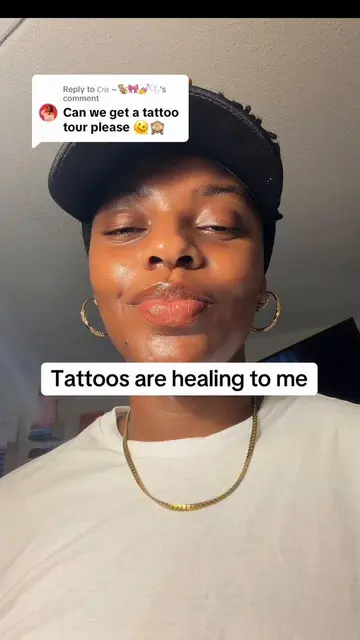 Replying to @𝘊𝘳𝘪𝘴 ~🐒🎀💅🫧  tattoos are a form of self expression and a way