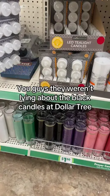 They had the black candles out🕯️👀  #dollartreefinds #blackcandle #candlemagic 