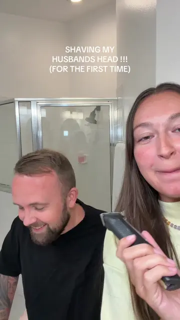SHAVING MY HUSBANDS HEAD FOR THE FIRST TIME !! #husbandandwife #shavedhead #hair