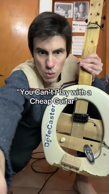 "You Can't Play With A Cheap Guitar" #guitar #music #cheap #guitartok #talent 