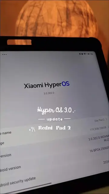 update ✨ Hello, today I bring you a review of the new update for my Redmi Pad 2 