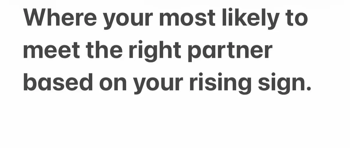 Where people should go to attract the right person