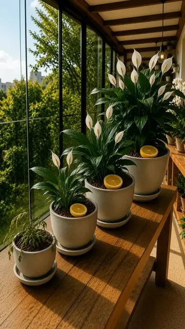 The Viral Lemon Method for Peace Lilies 🍋🌿 A fresh slice of lemon + a Peace Li