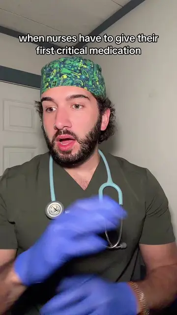 always feels SO scary giving your first critical medication #nurse #humor #fyp #