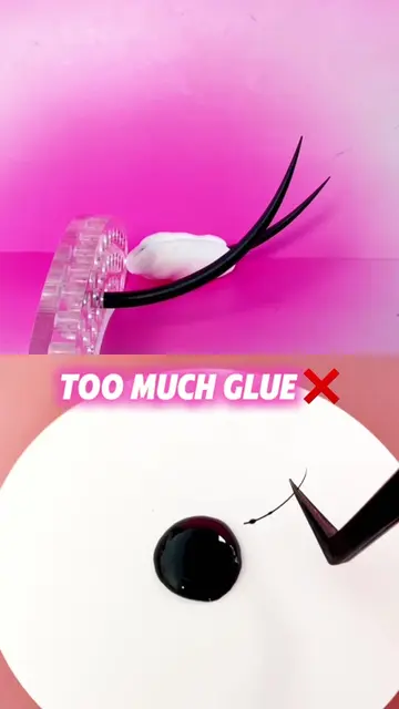 Are you dipping your lash correctly? 👀 Too much glue = messy ❌ Too little glue 