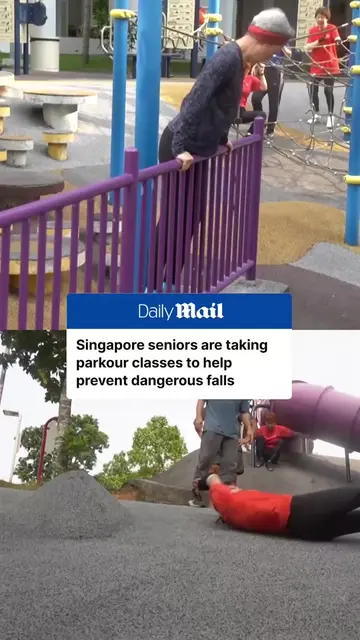 Forget gentle workouts - seniors in Singapore are taking on parkour to build str