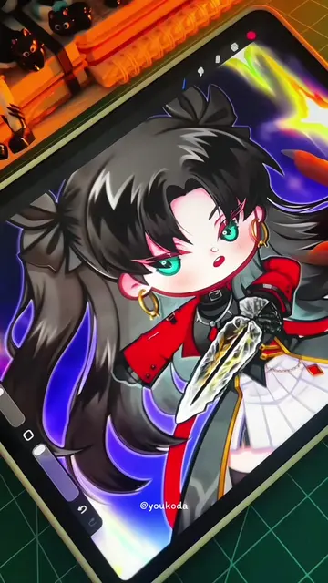 ในที่สุดก็ได้วาด Rin Tohsaka ในสไตล์ของตัวเองซะที!! การคอลแลบครั้งนี้ใน Honkai S