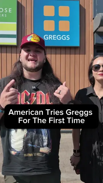 American tries Greggs for the first time @kare_bear2010 