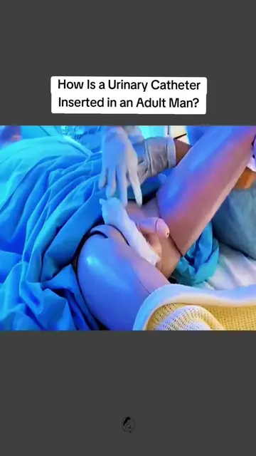 How Is a Urinary Catheter Inserted in an Adult Man? #educationalpurposesonly #Le