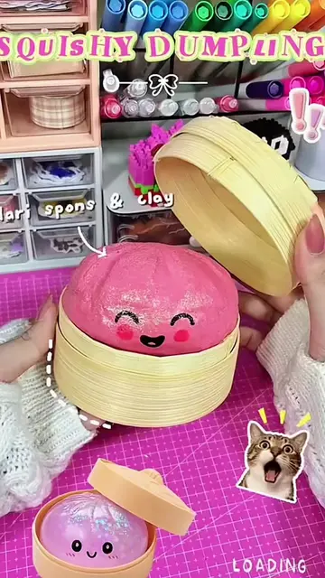 BIKIN SQUISHY DUMPLING YANG LAGI VIRAL‼️‼️ #DIY #packing 