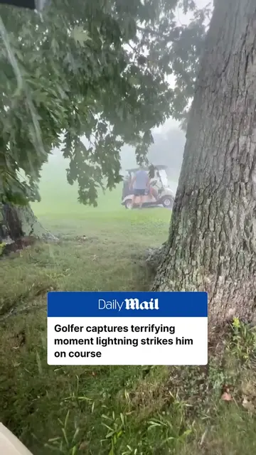 This golfer captured the terrifying moment lightning struck him during a storm i