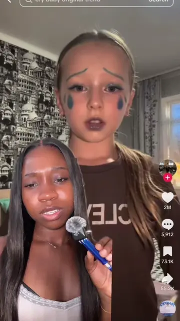 BTS how to do cry baby TikTok trend tutorial!!🩷🤭 #crybaby #makeuptutorials #be