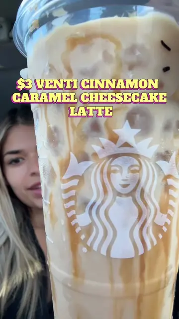 $3 ICED CINNAMON CARAMEL CHEESECAKE LATTE  -Add another pump of white mocha if y