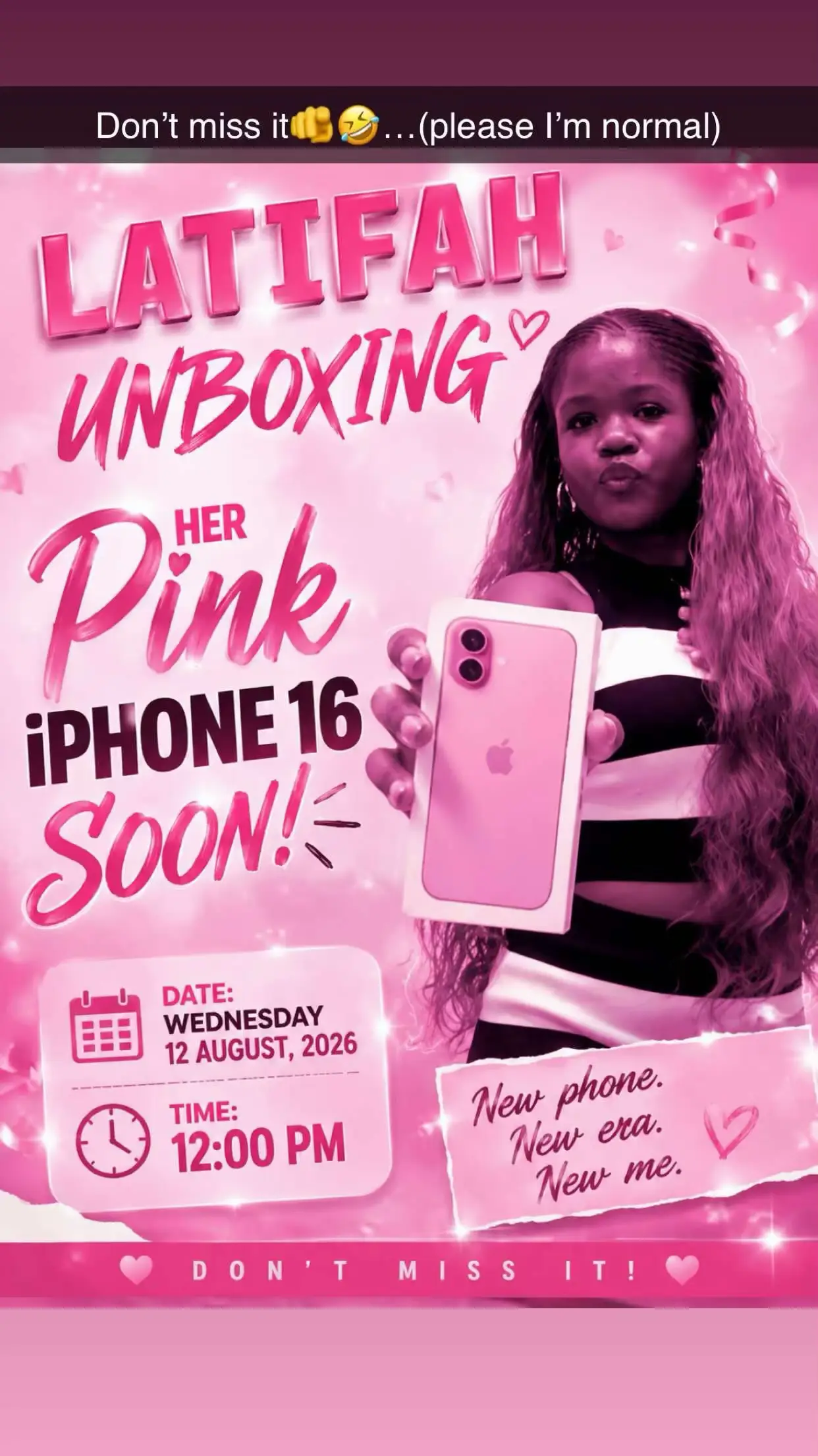 Don’t miss latifah unboxing her new Hot pink iPhone 16 gifted to her by her love