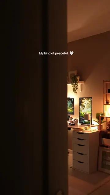 My kind of peaceful. 🤍 #cozydesk #pcsetup #desksetup #cozysetup #cozygaming 
