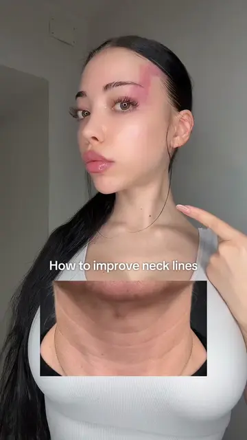 Try this to improve the look of fine lines on your neck 🤍                      
