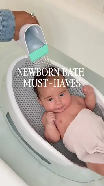 Links in my bio ⬆️Newborn bath time made a little easier 🛁🤍 These are some of 