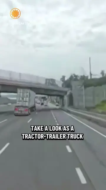A scary crash was caught on camera north of New York City when a tractor-trailer