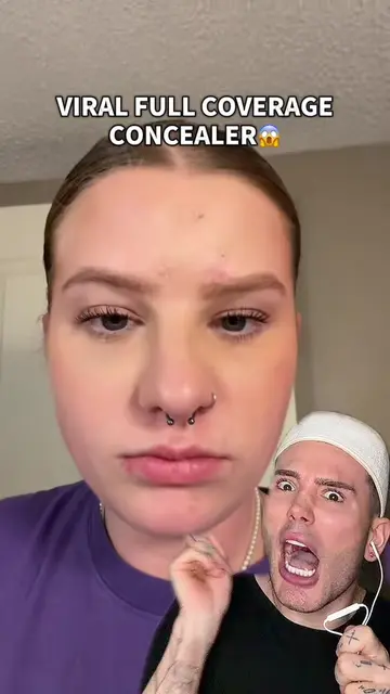 VIRAL FULL COVERAGE CONCEALER!😱 Credit: Update: she just fell off a scooter and