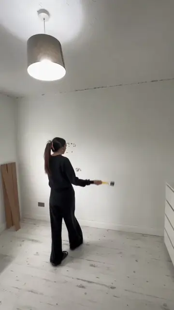 DIY bedroom makeover  Amazing what a bit of paint and panelling can do 🙌🏻🖤  #