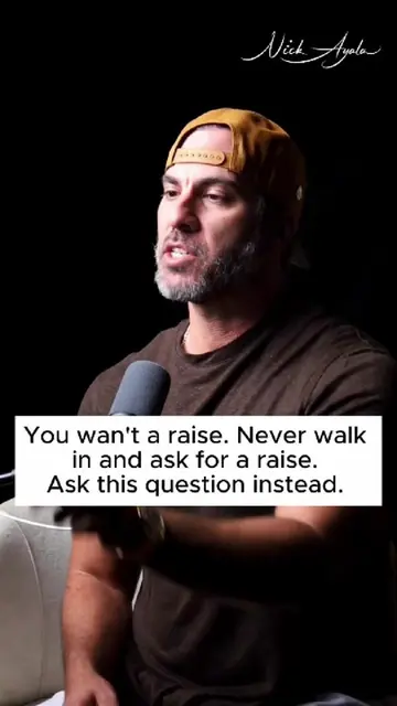 Never walk in and ask for a raise. Ask this question instead. "I want to be at a