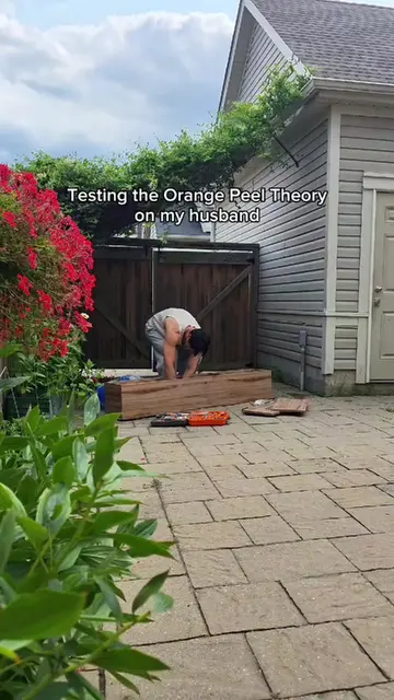 His reaction 🥹 Try this on your partner! 🍊  The orange peel theory is a viral 