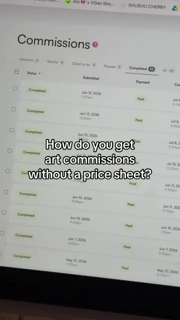 I’ve never made a commission price sheet so I feel so embarrassed when my possib