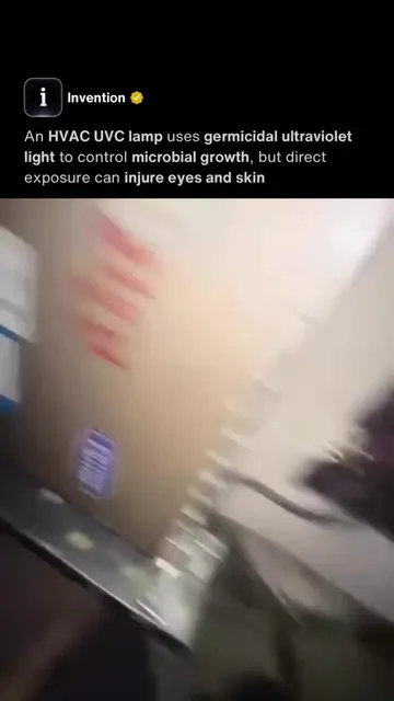 Original Video Credit: IG/air_quality_ac An HVAC technician pulls an illuminated