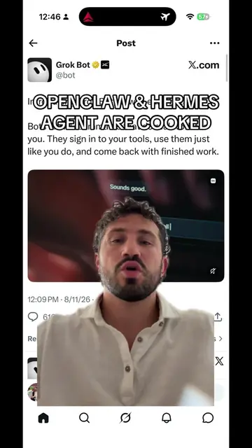 SAVE THIS VIDEO 🚨 GROK BOT JUST MADE OPENCLAW AND HERMES AGENT USELESS. xAI jus