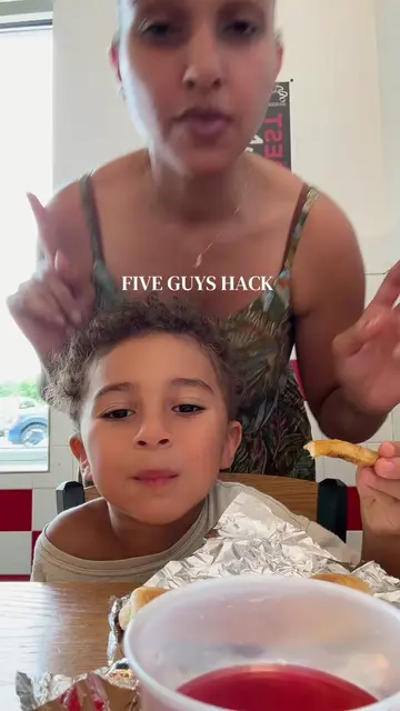 Just a cheeky little five guys hack for little kids 🙂‍↔️ #fyp #pov #lunch #lunc