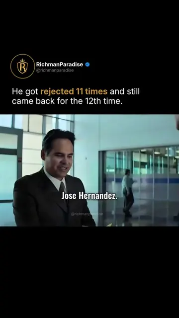 He got rejected 11 times before NASA finally said yes. A Million Miles Away tell
