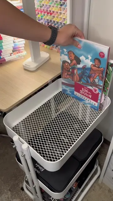 Come organize my new coloring cart with me 🎨✨  ASMR 🎧 #organization #coloringa