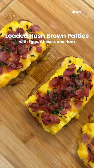 #Ad I turned crispy hash brown patties into the ultimate breakfast stack with fl
