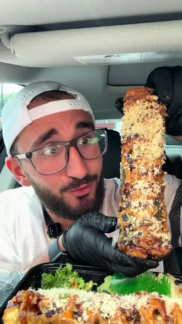 This sushi place is serving some crazy sushi burritos 🤤🔥 #local #viral #mukban