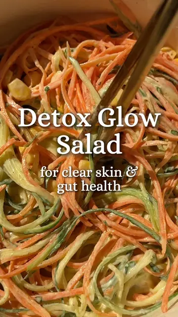 Detox Glow Salad🥕✨ Crunchy, creamy, colorful and refreshing — this simple salad