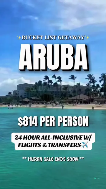 40% off Aruba Flash Sale👏🏼🤩 5 nights valid now - Dec 15th!! 🗓️ Direct flight