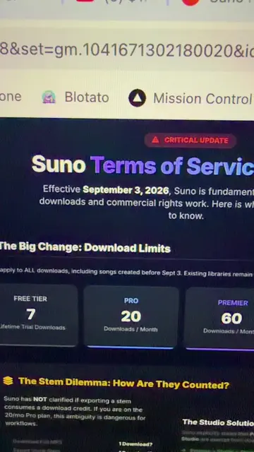 Suno hack for unlimited downloads on any tier level. Go to the link in my bio. #