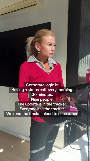 Could’ve been an email. Could’ve actually just been the tracker #corporatehumor 